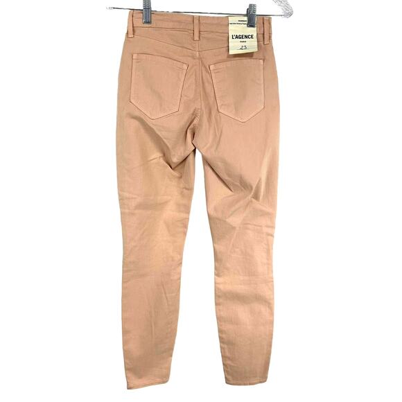 L’AGENCE NWT Margot High Rise Skinny Petal Jeans Size 23 Ankle Crop Stretch - Picture 3 of 10